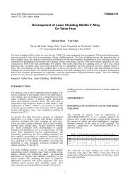 Development of Laser Cladding Stellite F Alloy On Valve Face