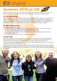 download a PDF describing our Host Family Summer ... - (CIE), Oxford