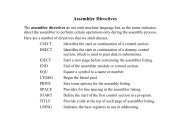 Assembler Directives - Edwardbosworth.com