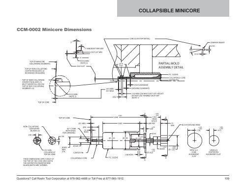 Collapsible Core & Collapsible Minicore - Roehr Tool Corporation