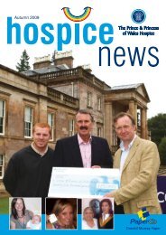 Autumn 2009 - the Prince and Princess of Wales Hospice