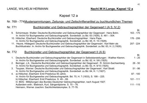 Name: LANGE Vornamen: Wilhelm Hermann - Universitätsbibliothek ...