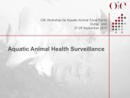 Aquatic Animal Health Surveillance - Middle East - OIE