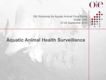 Aquatic Animal Health Surveillance - Middle East - OIE
