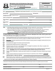 DETERMINATION OF EXEMPTION CHECKLIST - City of Vancouver