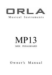 ORLA MP13 MIDI PEDALBOARD
