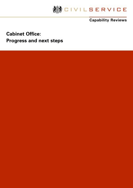 Capability Review, December 2008 - The Civil Service