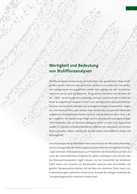 Darmflora und Stuhldiagnostik - biovisÃ‚Â´ Diagnostik MVZ GmbH