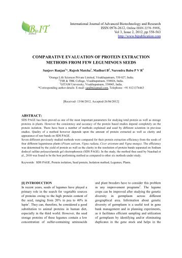 comparative evaluation of protein extraction methods from few