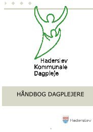 HÅNDBOG DAGPLEJERE - Haderslev Kommunale Dagpleje