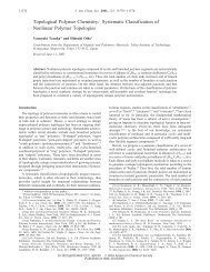 Topological Polymer Chemistry: Systematic Classification of ...