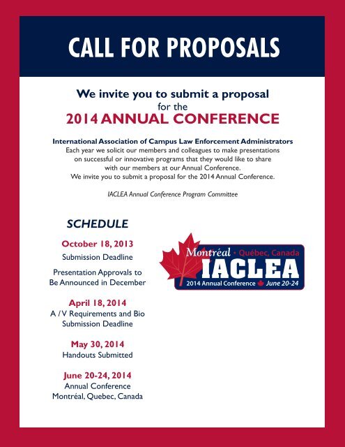 Proposal Brochure - IACLEA