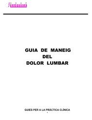 GUIA DE MANEIG DEL DOLOR LUMBAR - Grup Sagessa