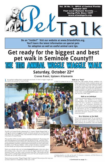 Get ready for the biggest and best pet walk in Seminole County!!!