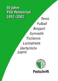 Festschrift 50 Jahre TSV Pentenried