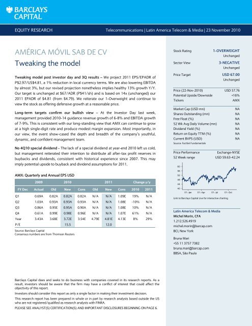 Ama Rica Ma Vil Sab De Cv Tweaking The Model Negocios