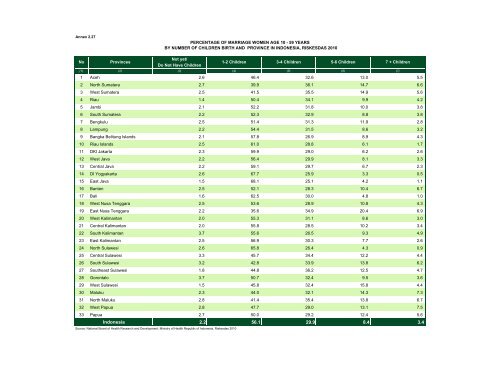 Indonesia Health Profile 2010