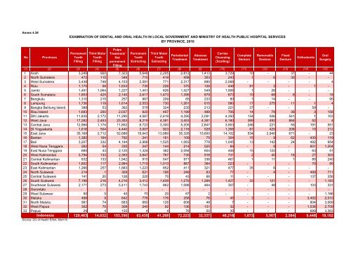 Indonesia Health Profile 2010