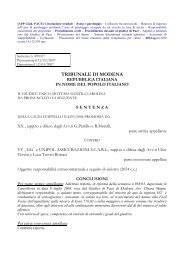 TRIBUNALE DI MODENA - fondazione forense modenese