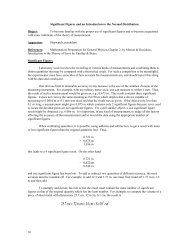 Old Significant Figures and an Introduction to the Normal ... - Physics