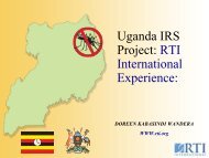 Uganda IRS Project: RTI International Experience - CORE Group