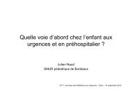 Quelle voie d'abord chez l'enfant aux urgences et en ... - gfrup