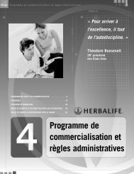 Programme de commercialisation et rÃ¨gles administratives - Herbalife