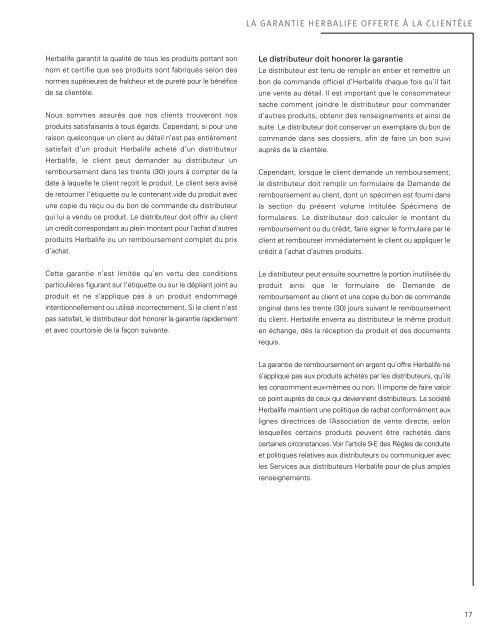 Programme de commercialisation et rÃ¨gles administratives - Herbalife