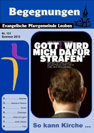 Ausgabe Sommer 2013 - Evangelische Pfarrgemeinde Leoben