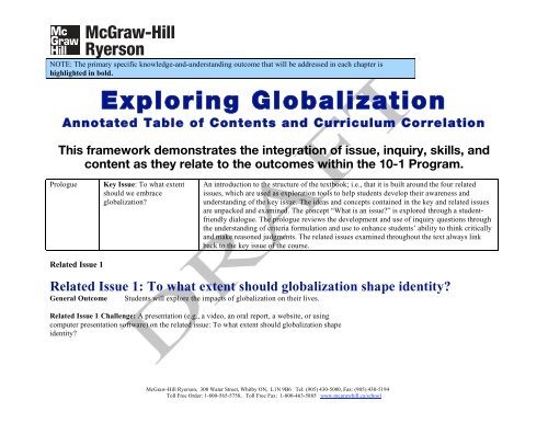 Exploring Globalization - McGraw-Hill Ryerson