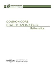 COMMON CORE STATE STANDARDS FOR