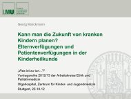 Kann man die Zukunft von kranken Kindern planen ...