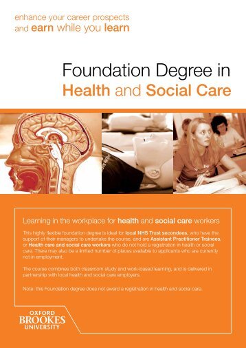 Foundation Degree in - Faculty of Health and Life Sciences - Oxford ...