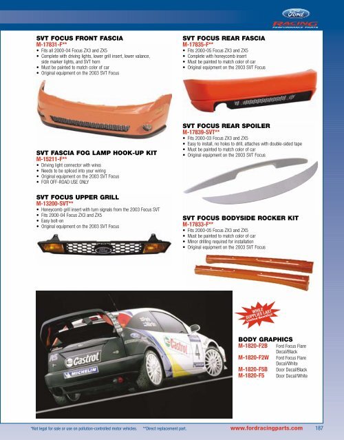 2006 Ford Racing Performance Parts Catalog