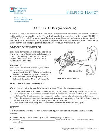 EAR: OTITIS EXTERNA (Swimmer's Ear)