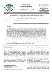 Pharmacokinetic study of phenytoin-caffeine ... - PharmSciDirect