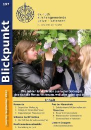 Blickpunkt - Ev. luth. Kirchengemeinde Uetze