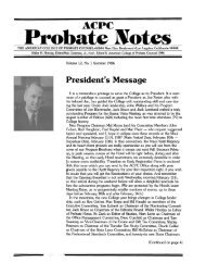 Probate Notes - American College of Trust and Estate Counsel