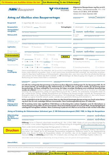 Elektronische Bausparantrag Version 3.9.3 - Volksbank