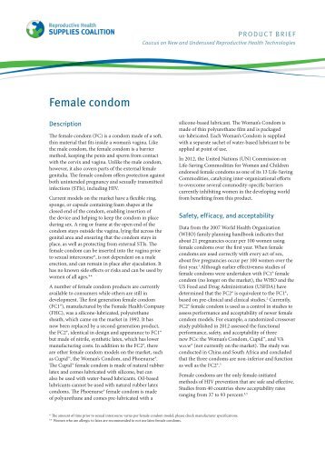 Female condom - Reproductive Health Supplies Coalition