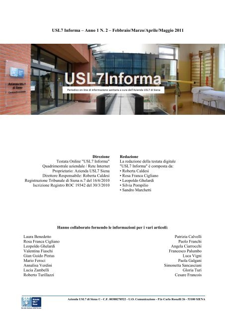USL7informa - n.2 - Anno 1 - Azienda USL7