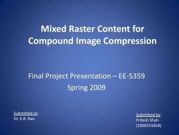 Mixed Raster Content(MRC) for Compressing Compound Images