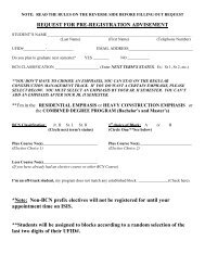 Pre-registration Advisement Form