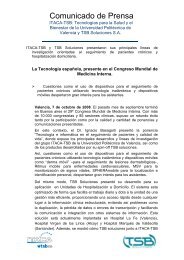 Nota de Prensa - TSB - Universidad PolitÃ©cnica de Valencia