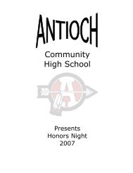 “Unwritten” Special Recognition - Antioch Community High School