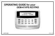 Napco Gemini GEM-K1VPS Talking Keypad Operating Guide (.pdf)