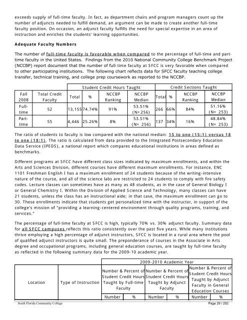 SACS Compliance Certification Report (PDF) - South Florida State ...