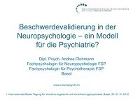 Beschwerdevalidierung in der Neuropsychologie â ein Modell fÃ¼r ...