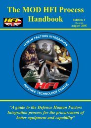 HFI Process Booklet - Human Factors Integration Defence ...