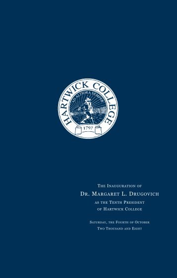 DR. MARGARET L. DRUGOVICH - Hartwick College